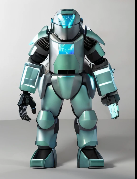 Picture wearing helmet and gloves, mecha plate armor, wears a suit of power armour, full body mechasuit, mechasuit, Mecha armor, mechasuit, power armour, Fighter mech clothes, heavy line draft, Mecha warrior, Heavy armor, Heavy plate armor, Full body armor, battle garment, shining metal power armour,3D effect,Army green paint