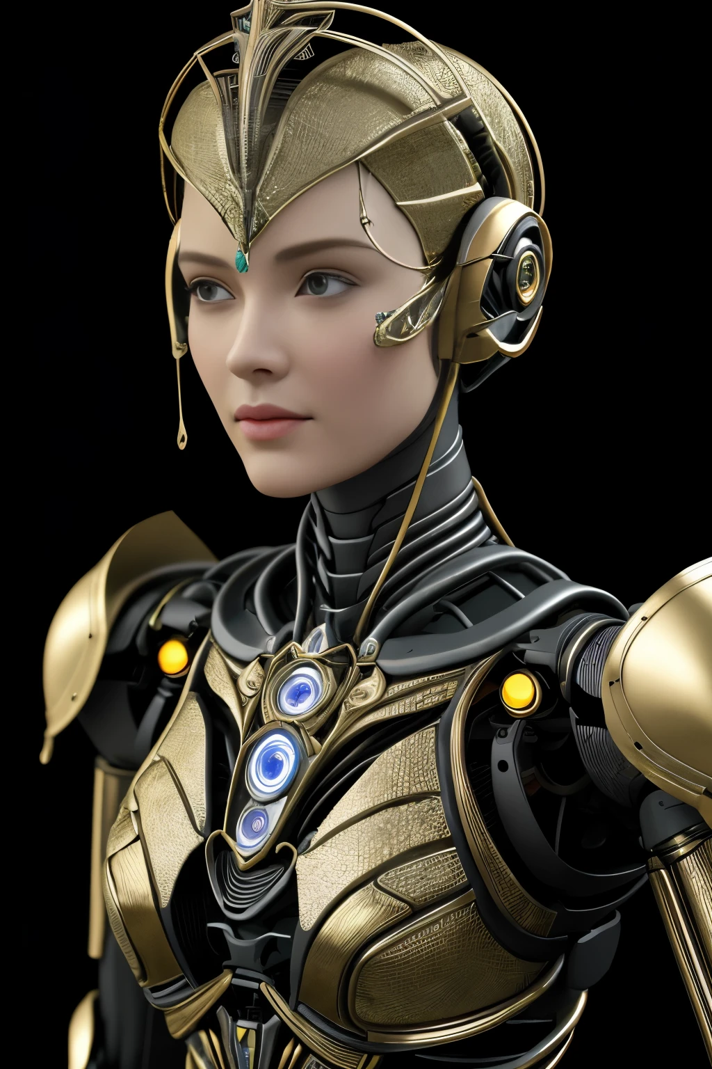 Portraid, Intricate 3d rendering of highly detailed beautiful ceramic female robot, ciborgue, robot parts, 150mm, beautiful studio soft light, Luz de aro, detalhes vibrantes, ciberpunk de luxo, RENDA, surreal, Anatomia , facial muscles, fios de cabo, microchips, elegance, fundo bonito, Octane rendering, Estilo HR Giger, 8k, melhor qualidade, obra de arte, illustration, Muito delicado e lindo, muito detalhado, realista, uniforme, ( fidelidade, fidelidade: 1.37), splendid, detalhe fino, obra de arte, melhor qualidade, arte oficial, Papel de parede realista Unity 8K muito detalhado, absurdo, Inacreditavelmente absurdoo, robot, capacete prateado, corpo todo, sentar e escrever