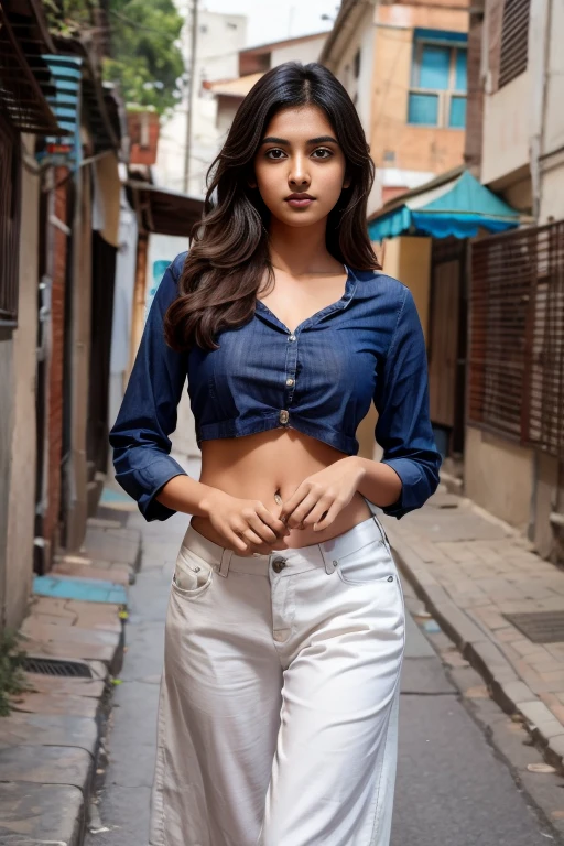 Indian Collage Girl, Beautiful, Modern, masuter piece, top-quality, ​masterpiece, hight resolution, Photorealsitic, Raw photography, 8k wallpaper, slim elongated face and very small breast