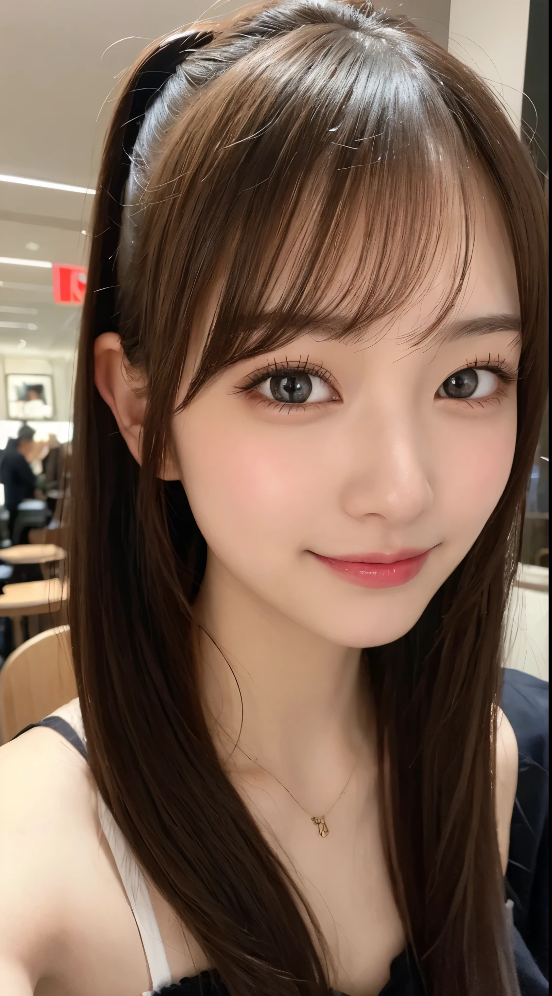 table top, highest quality, shape, Super detailed, finely, High resolution, 8k wallpaper, 完璧なダイナミックな構shape, beautiful and detailed eyes, Trendy Women's Winter Fashion,ponytail,small breasts natural color lip, sexy pose,smile,Harajuku、20 year old girl、sexy look for the camera