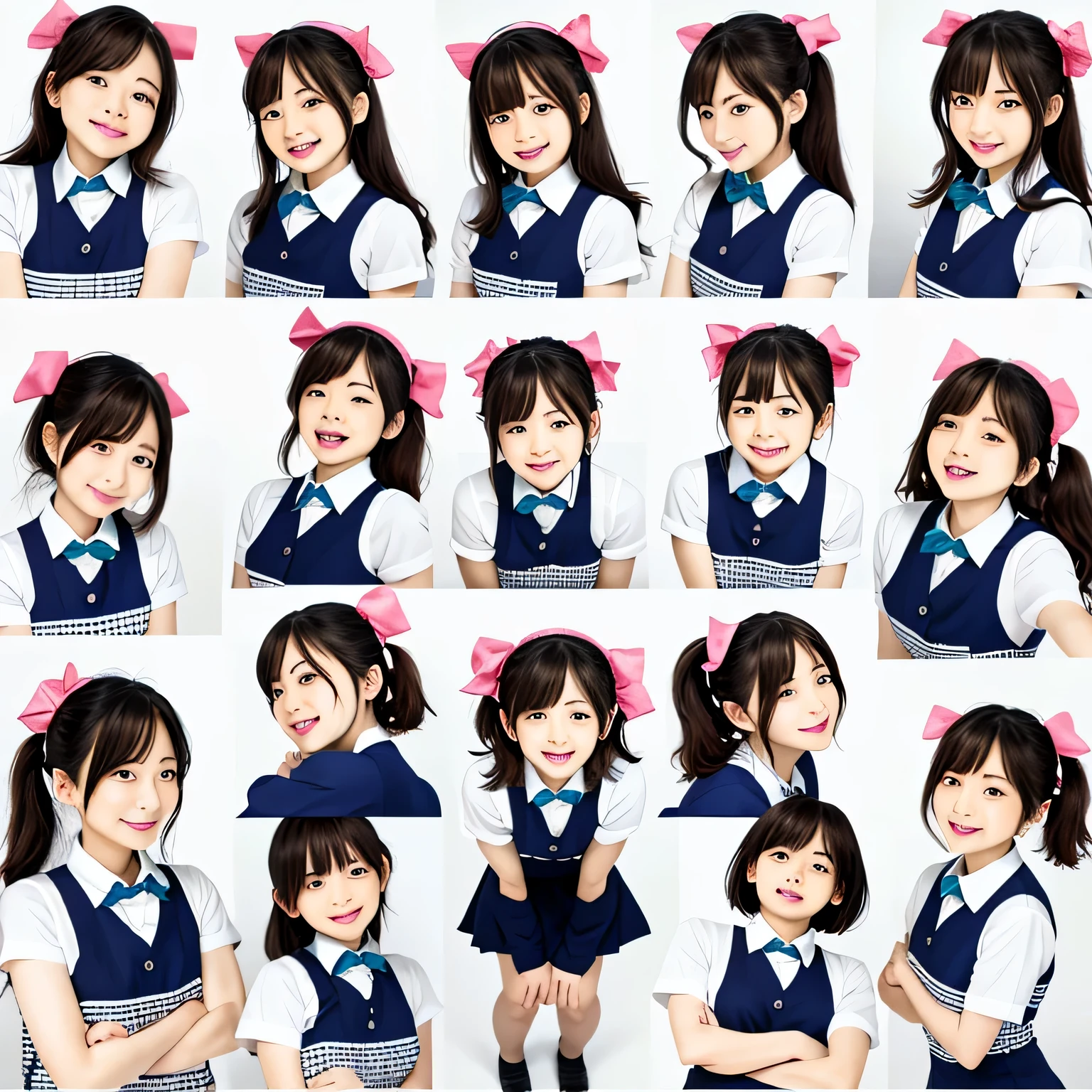 Line Stamp, 9 departments, maid, Various poses and facial expressions