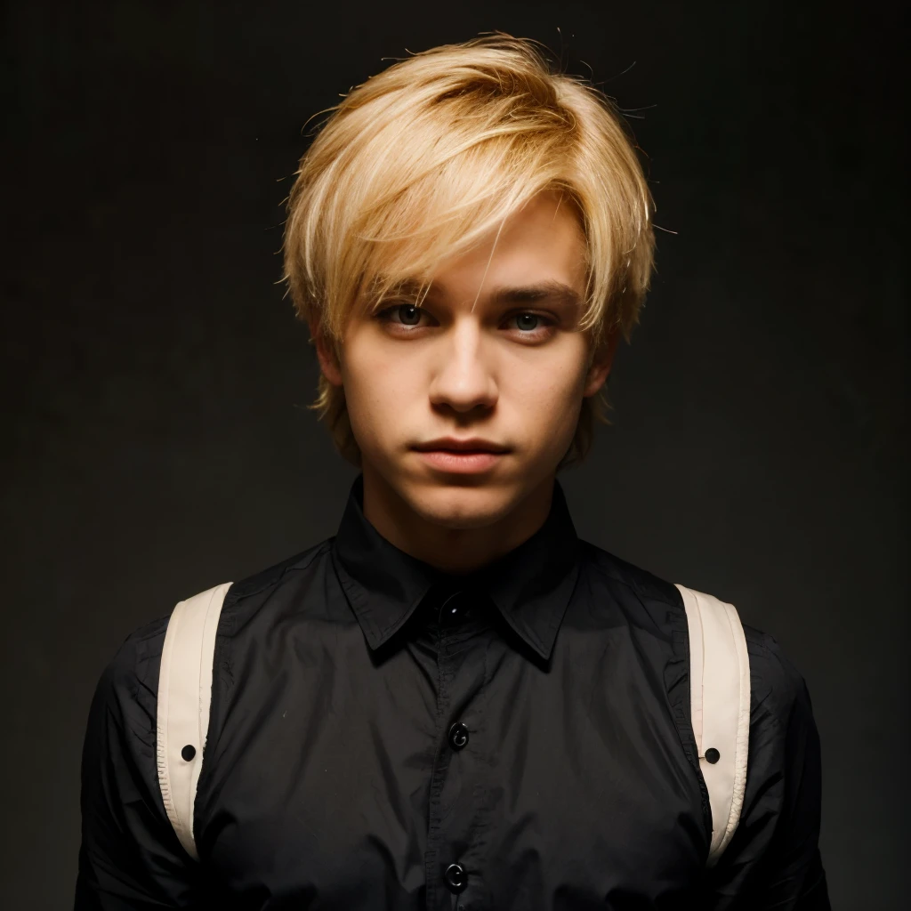 young fancy blonde haired emo boy