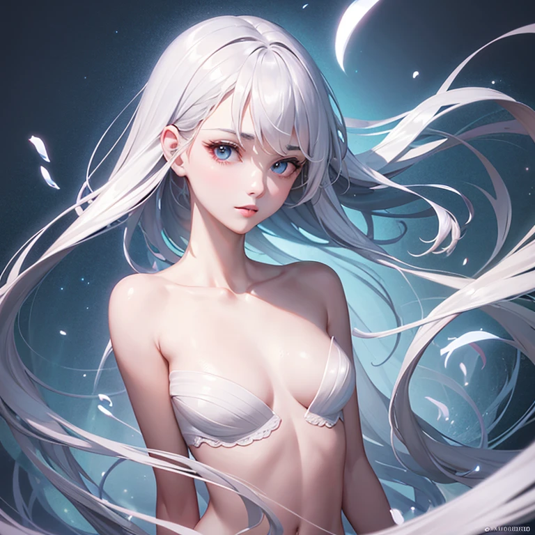 attractive smooth, delicate collarbone, oval face, double eyelids, intelligent eyes, small nose. Ultra high definition, ultra definition, full body photo, ultra fine light transmission.