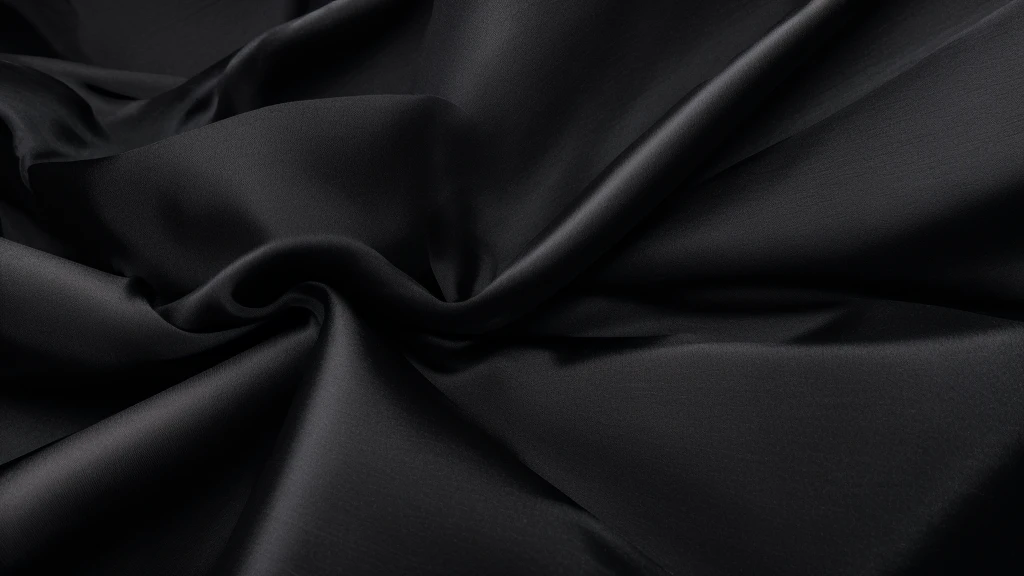 a close up of a black strip of flowing fabric, (((beautiful black strip of flowing silk fabric simulation flowing in the wind with beautiful lighting in a black background))), highly detail. octane render, octane render sharp focus, smooth render, rendered in houdini, smooth surface render, sharp edges. octane render, silk flowing in wind, houdini fluid simulation, flowing realistic fabric, exquisite and smooth detail, (((black background)))