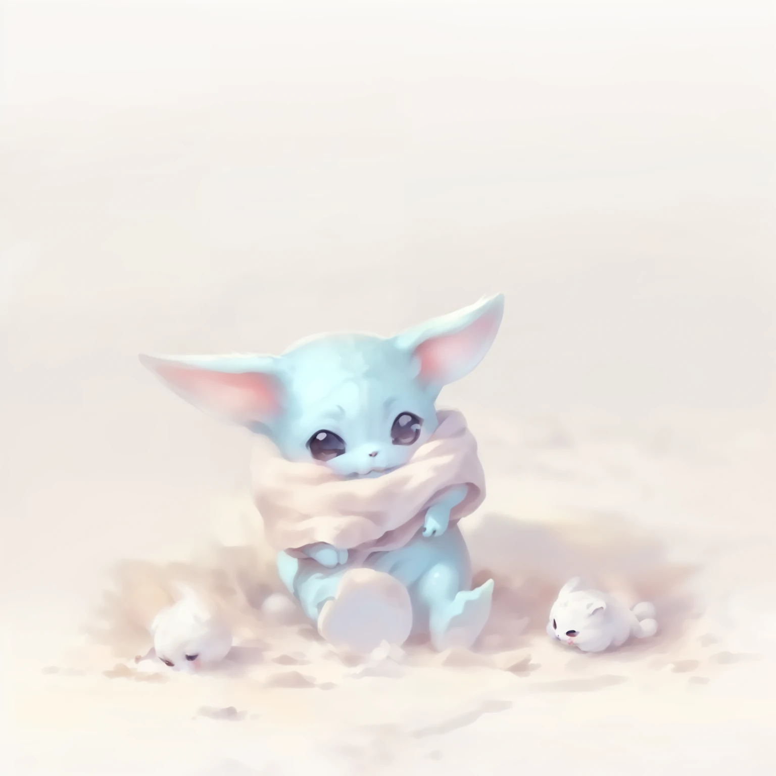 rabbit;clear;Cartoon;cute;happy;full body picture;rabbit耳朵;Shake left and right;pink;There are little stars next to it