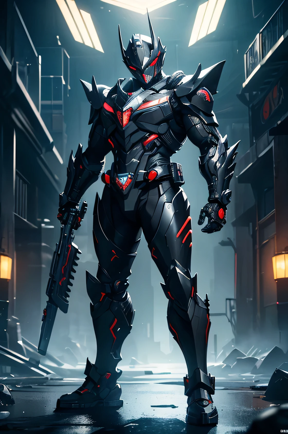 kamen rider, mechanical, heavy metal, armor, dragon, darkness, villain, full body, in frame, dark theme, extremely detailed natural texture, masterpiece, extremely detailed, amazing, fine detail, rich colors, hyper realistic lifelike texture, dramatic lighting, unreal engine, trending on art station, photo realistic, RAW photo, high quality, high res, sharp focus, extremely detailed, cinematic lighting, 8k, high definition, cinematic, neoprene, unreal engine 5, ultra sharp focus