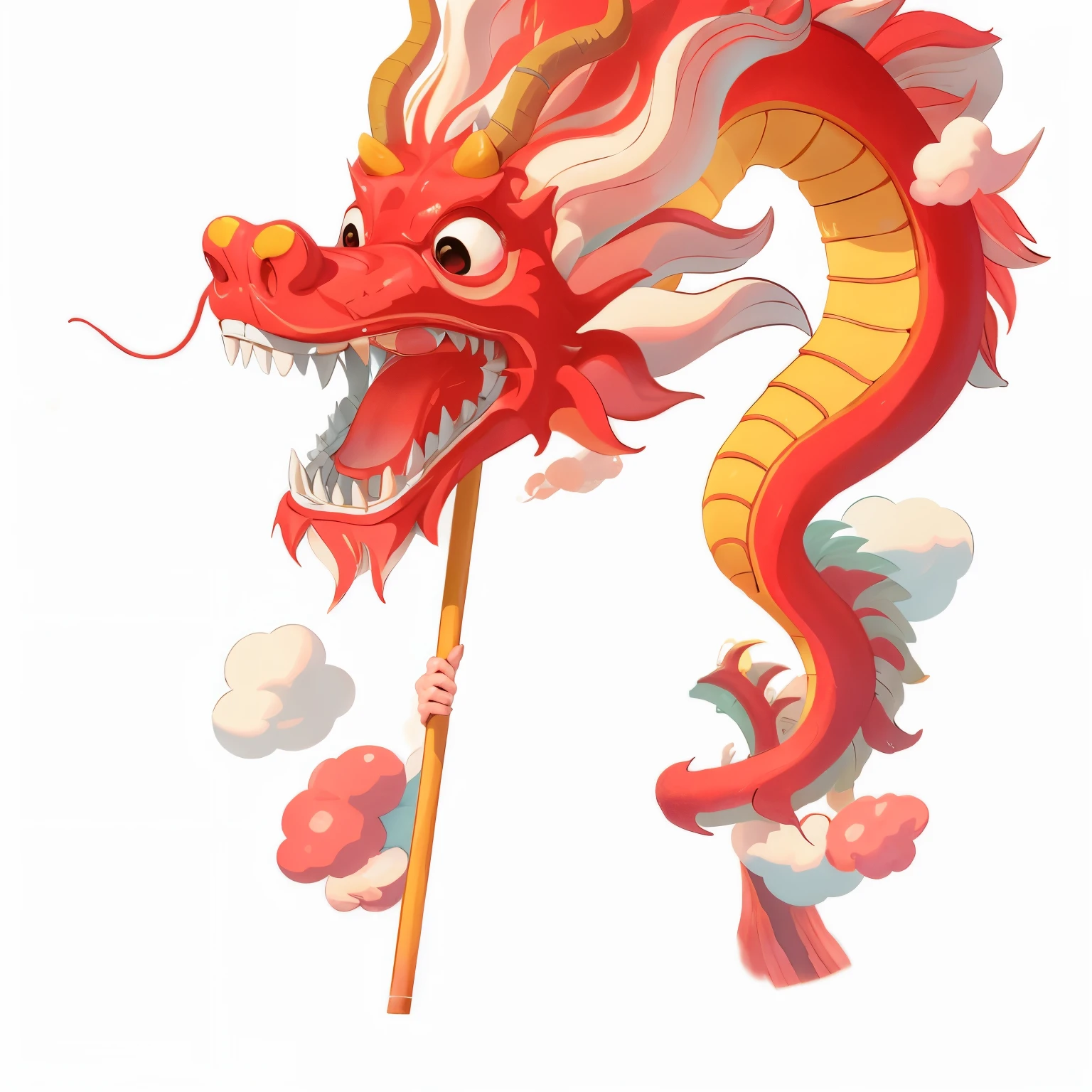 illustration of a red 龙 with a stick in its mouth, smooth chinese 龙, chinese 龙, a red 龙, big red 龙 flying above them, chinese 龙 concept art, 龙 blowing fire above, red 龙, majestic japanese 龙, fire flaming 龙 serpent, 龙 staff, a 龙, fire breathing 龙, 龙 breathing fire, 龙, 龙