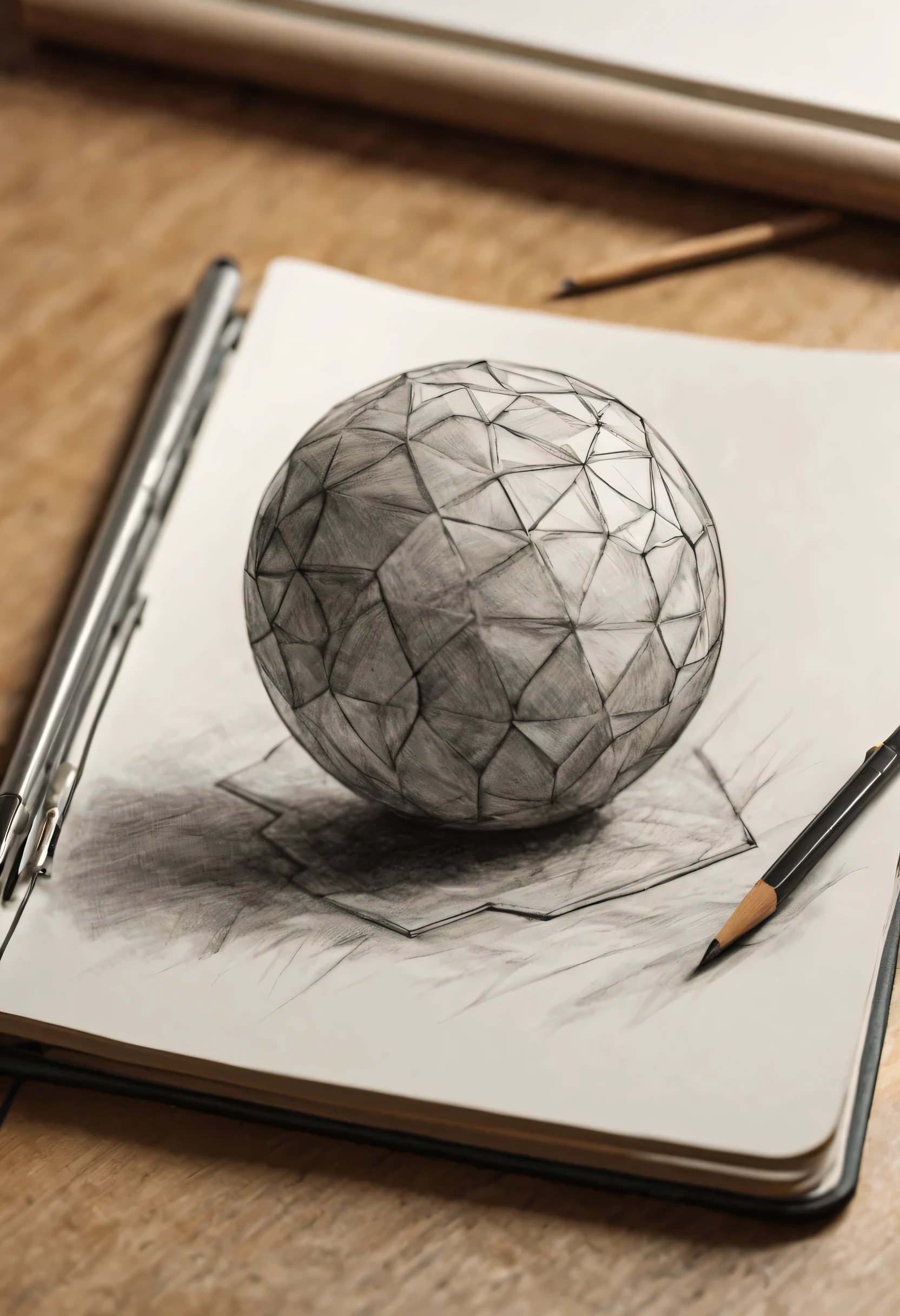Draw a 3D-like picture with a pencil in your sketchbook