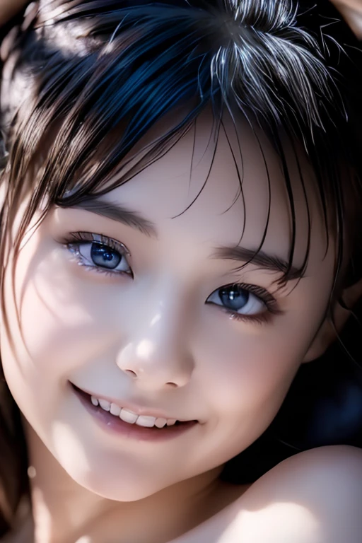 Beautiful girl with realistic black eyes, white skin, medium length black hair, perfect face, perfect eyes, wearing a coat, very detailed, comprehensive movie, digital painting, 8K, cinematic lighting, highest quality, High resolution, detailed work, Post-processing, perfect results, surreal,breast enhancement