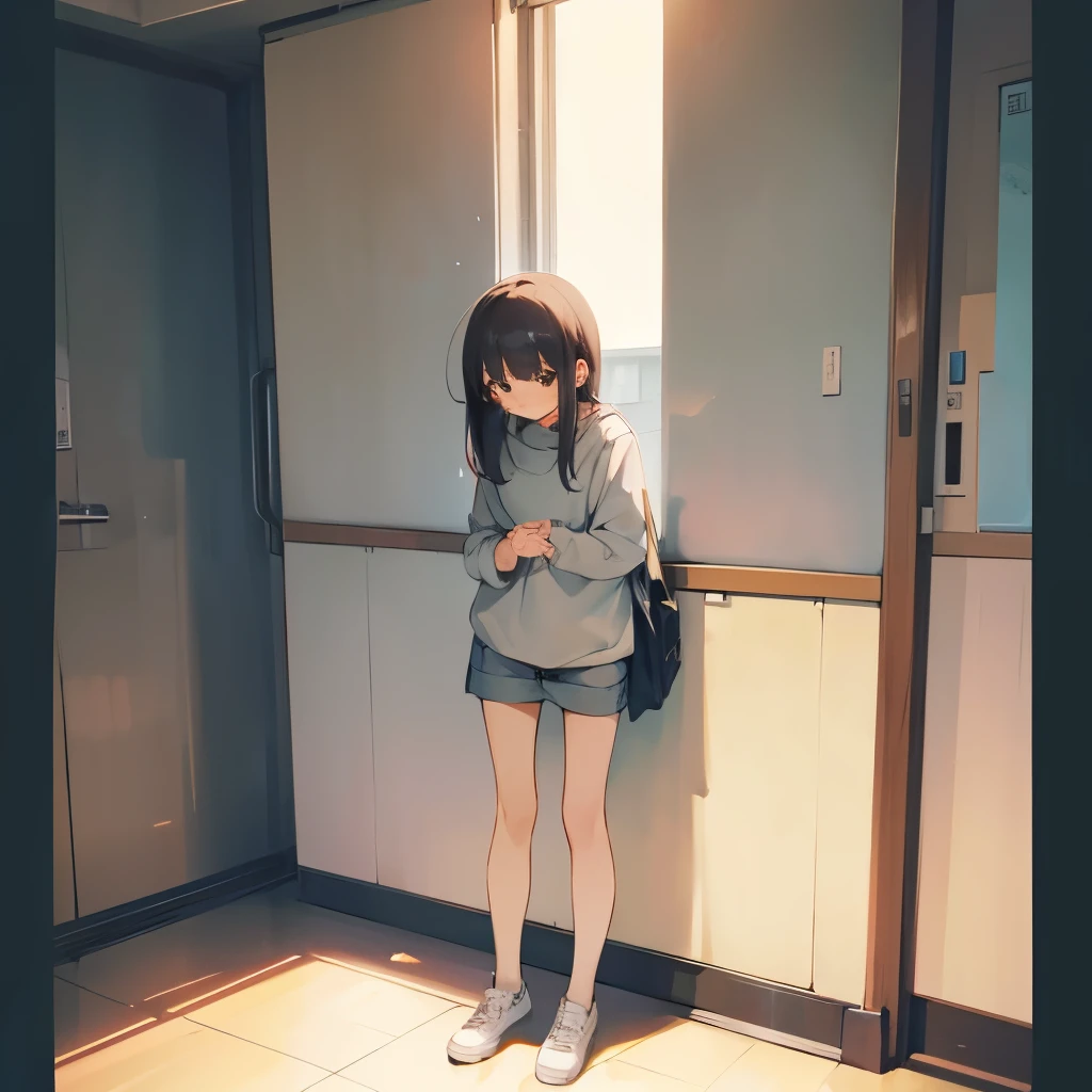 girl、standing position、