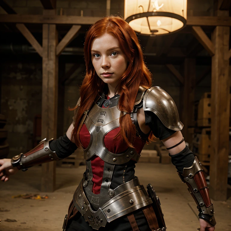 Redhead girl cog armor