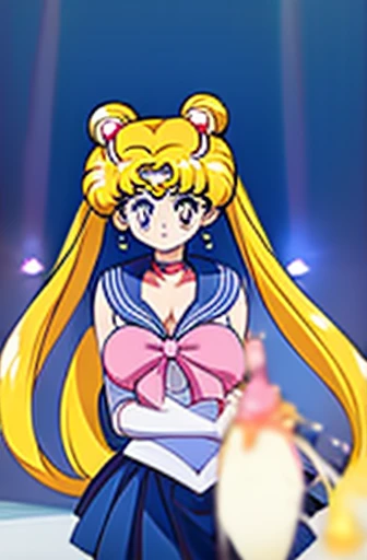 Best quality, masterpiece, sailor moon, huge tits, cleavage bulge, lots of lactation,