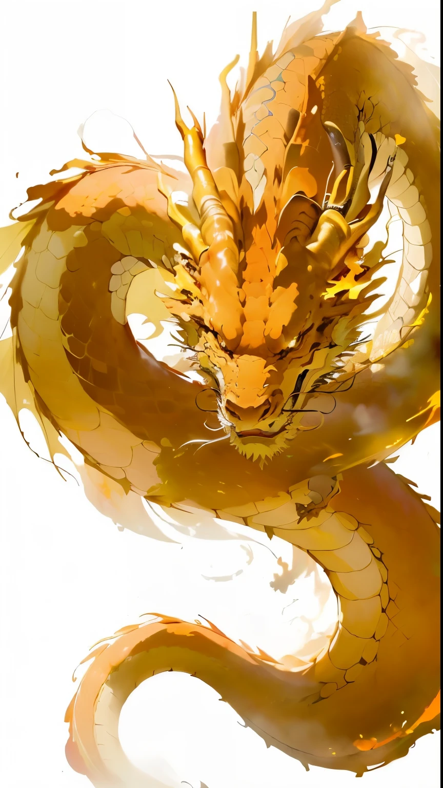 8K,high quality!!Detail enhancement!!Highest image quality!!Pictures of dragons with tails, Flame Dragon, Golden Dragon, Dragon in the background, dragon tail, smooth chinese dragon, Dragon as background, fire dragon, Spiral dripping gold, Phoenix'of artwork, Draw in high resolution, artistic, painted with a thick brush。there is a drawing of a dragon with a tail, smaug, smooth chinese dragon, golden dragon, a dragon, dragon, dragon with scars, jormungandr, dragon tailed, dragon!, dragon tail, digesting a small dragon, nine tails, but as a dragon, dragon art, shenron, dragon in the background, drawn in microsoft paint