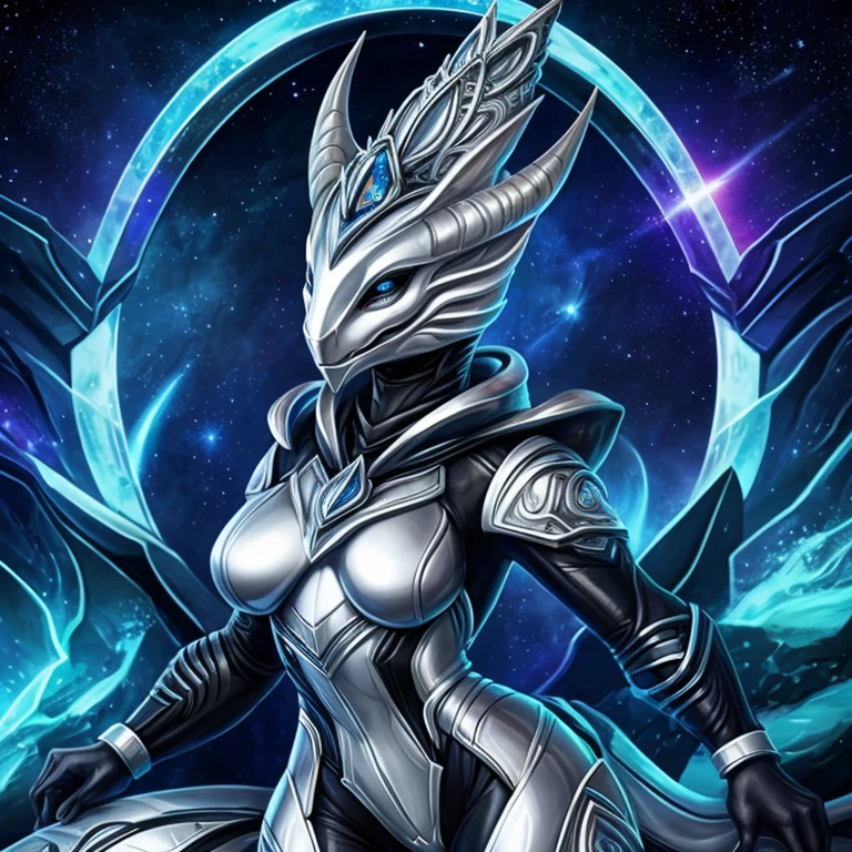 alien feminino, reptiliano drakoniani feminino, bodysuit branco (sensual e provocante, semitransparente), luvas de batalha brancas, corpo bem definido, correct genitalia, silver tiara on the head, numa nave especial, olhar encantador e gentil