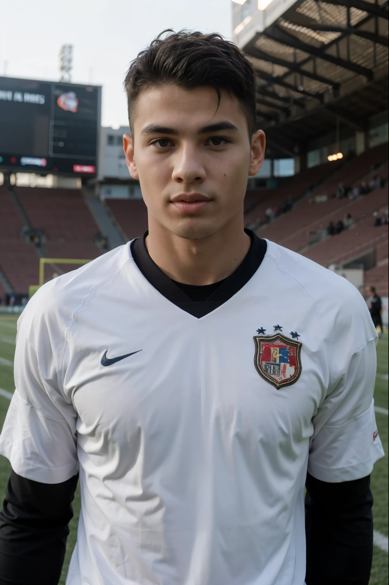 He is a football player named Rifki number 9 with Ronaldo