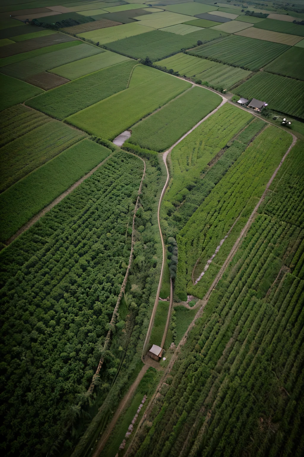 aerial photography of a paddy field in malaysia