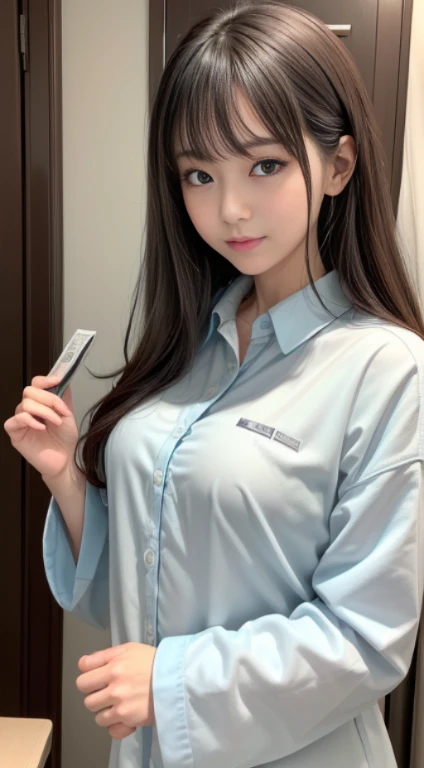 Best quality,Shyness, Photo_Comparison, Asian, full body, (white shirt with blue collar),walking, large breasts, detailed uniform, (phone), smartphone, holding, (Picture in screen, Vaginal, Nude, ahegao, (nsfw:0.8)),Library, crowd, full body,masterpiece, ultra high res, (photorealistic:1.4), raw photo, (perfect body shape), dynamic pose, 1girl, solo<lora:SZuniform:0.45>, <lora:aliga_v2:0.4>, <lora:Photo_Comparison-v2:1>,