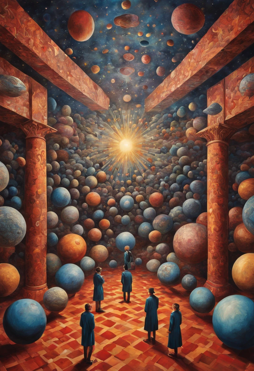 A feast of optical illusions，Amazing artwork，The art of changing perception，Magical atmosphere，Fascinating images，Visually immersive experience，Awesome hallucination spectacle，Limitless creativity