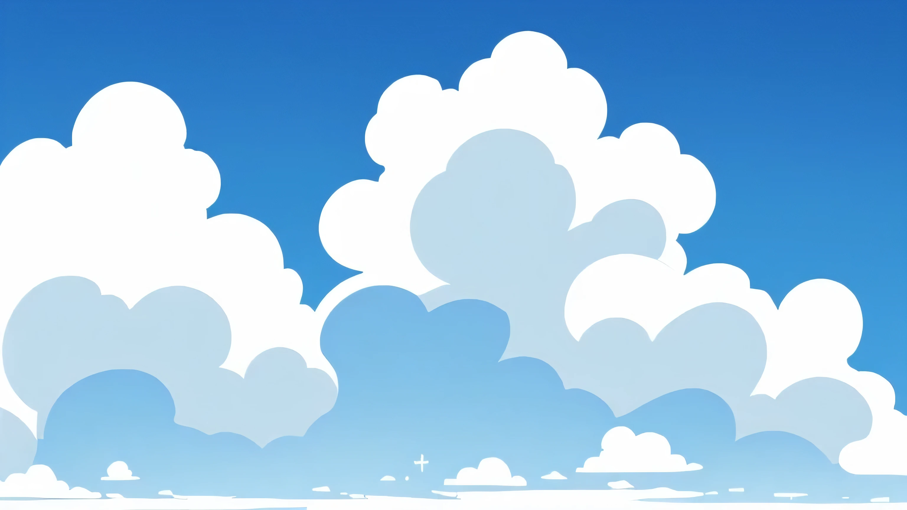 pure sky pictures，There are white clouds，Plain background image，no subject