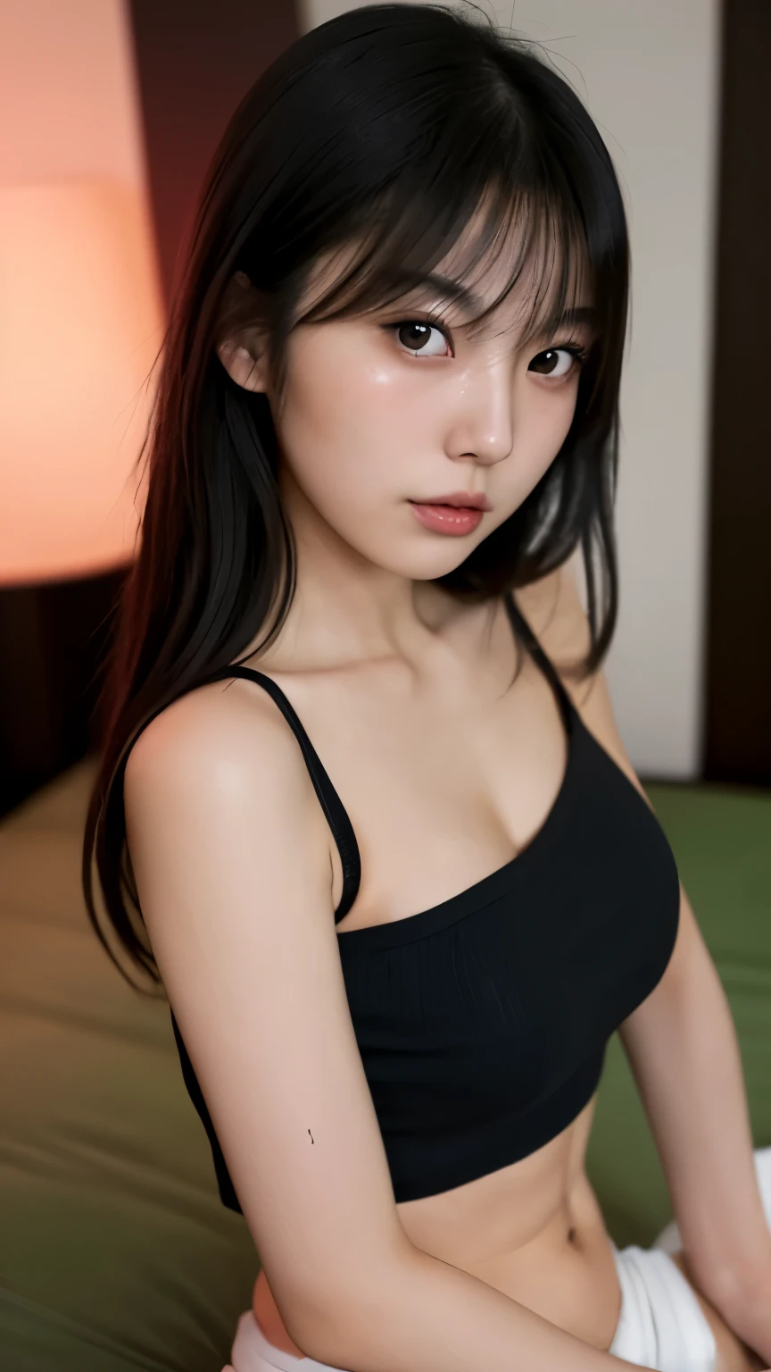 Full-body photo of a chubby Japanese woman、The most beautiful 25-year-old women in swimsuits、Black Hair、Dark Eyes、Ultra high resolution beautiful women photos、Short dress、Detailed skin、Iris Detail、Detailed fabric、Hair、Dark circles under the eyes、詳細な自然なThin lips、Hair Shadow、Dust、未編集のThin lips、8K Photo、Unedited skin、Thin lips、Beautiful Skin、Healing Wounds、thin facial hair、model、Ultra-detailed eyes、Subtle flaws、Macro hair detail、Sharp focus、Front facing face、Looking straight ahead、Perfectly symmetrical face、Face down、Extreme photorealism perfect detail、Morning Light Photo Portrait、- --s 750