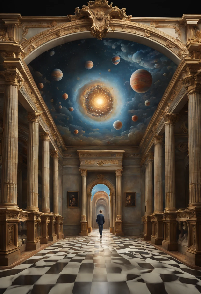 (best quality，4k,8k，high resolution，masterpiece:1.2)，Ultra-detailed，(lifelike，lifelike，lifelike:1.37).Visual illusion艺术：1.37.3D optical illusion,Visual illusion,visual contradiction,amazing art,Awesome hallucination spectacle,Limitless creativity,Shocking.