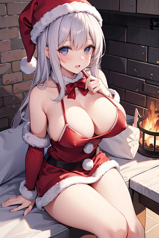 Show us Santa's nipples stuck in the chimney.