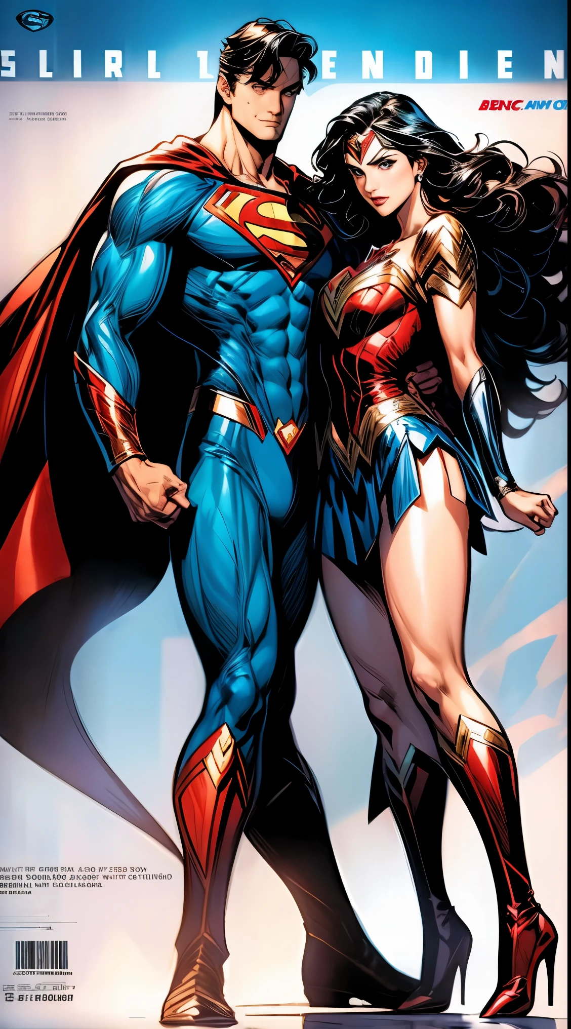 a superman and wonder woman standing next to each other, dc comics, dc comic, blu ray cover usa, comic book's cover, phil noto comicbook cover art, neal adams | centered, comic book cover art, comic book:.2, by Jim Lee, comic cover, style of dc comics, cover art of graphic novel, comic cover art