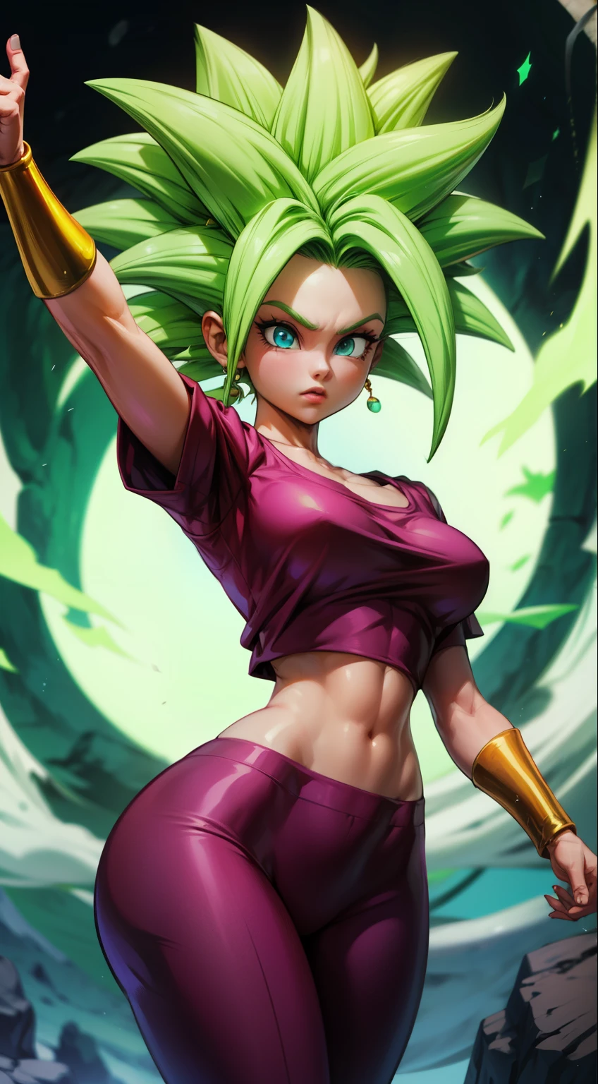 ((Black line work)), detailed line work, slendered abs, ((masterpiece)), ((proportion Aurea)), ((Dynamic)), ((natural)) ((best quality)), ((ultra-detalhado)), ((kefla dragon ball super)), {1mulher}, {neon green hair}, {super sayajin}, {style dragon ball super character}, olhos azuis, {{sexy}}, seios grandes , (roupa casual), {pubic_tatuagem, tatuagem brilhante}, {{anatomia perfeita}}, {{scenecy: jardim fantasy}}, {fundo com desfoque}, mudo, Bottom-up view, perfeito:1.2