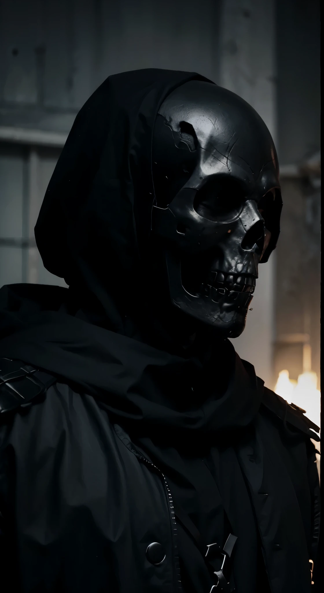 God of death, Skull Mask, Black Attire 