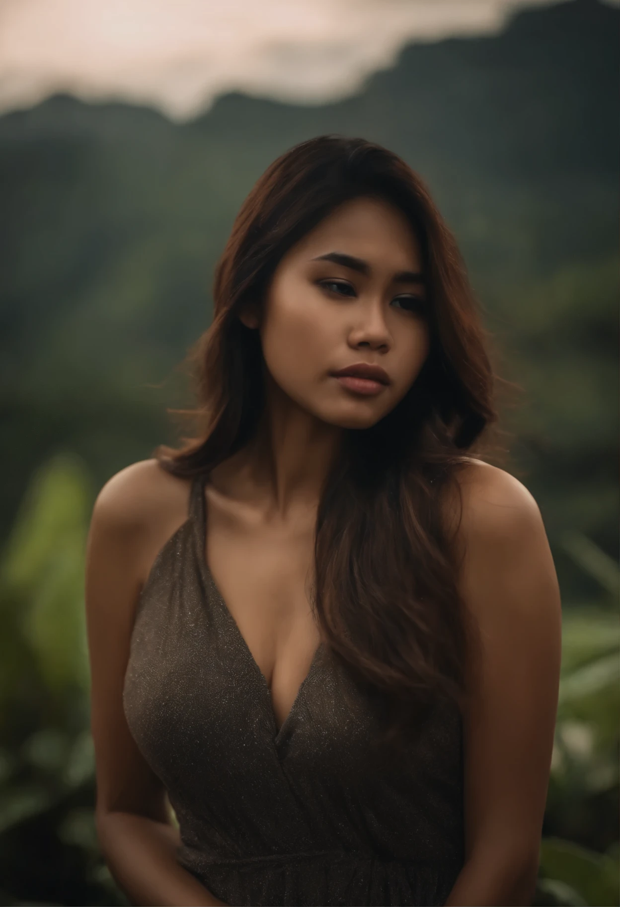 INDONESIAN GIRL BIG BOOB BROWN HAIR