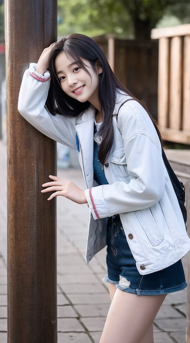 new hot body, beautiful girl and pretty smile, pretty girl face, in the style of dark white and light indigo, eastern and western fusion, warmcore, rinpa school, high definition, goblin academia, mountainous vistasthe beautiful singer lady in white denim jacket and flared jeans, in the style of [qiu shengxian], anime, webcam photography, cabincore, [jim lee], red and gray, figuratively texturedxiang ge yang jia jiang ge 1 jian jia xia, in the style of snapshot aesthetic, feminine body, warmcore, 32k uhd, white and graya young woman in shorts leaning against a pole, in the style of [sandara tang], 32k uhd, [xiaofei yue], white and gray, exaggerated facial features, i can't believe how beautiful this is, delicate modeling