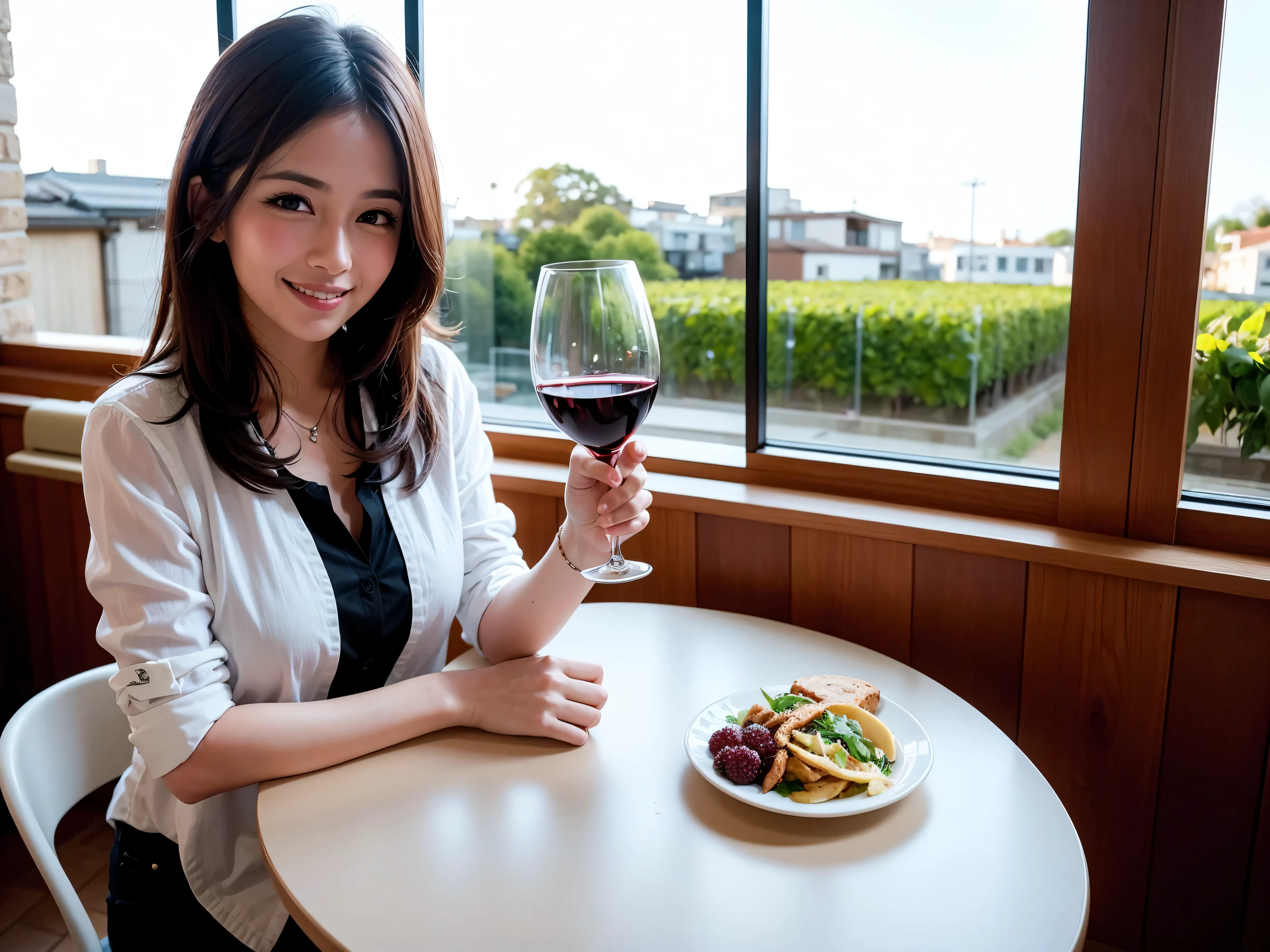 64k, UHD, highest quality, masterpiece: 1.2), (realistic, photorealistic: 1.37),5-people、やわらかなsmile、gentle expression、 Super detailed, celebration party、beauty、charm、beautiful mature woman、3 women who love wine、three men、Kobe、Yokohama、champagne、Sparkling wine、winter night、restaurantでワイン宴会、(slimな男女4名),(Wine party for 5 people)、(slimフェイス),Happy、 最高なsmile、Fox Face、Berry Short、(because I&#39;thin), (brown hair), (shortcut), long sleeve shirt、winter fashion、Colombia、Brazilian、Japanese、Dutch、German、Portuguese、Belgian、Italian、french, (gushing), (slimボティ), (brown hair), (shortcut), 端正なbeauty、cheeks blush a little, (41 years old), 38 years old, 35 years old、32 years old、 A beautiful and detailed night view spreads out outside the window........., restaurant, wine glassが座っている, At night, in a prominent place (from the Upper body) nova frog style, actress, model, Upper body, White wine, slim, wine glass, very beautiful night view, wine glass Put in the Middle, Happy smile, (smile: 1.15),