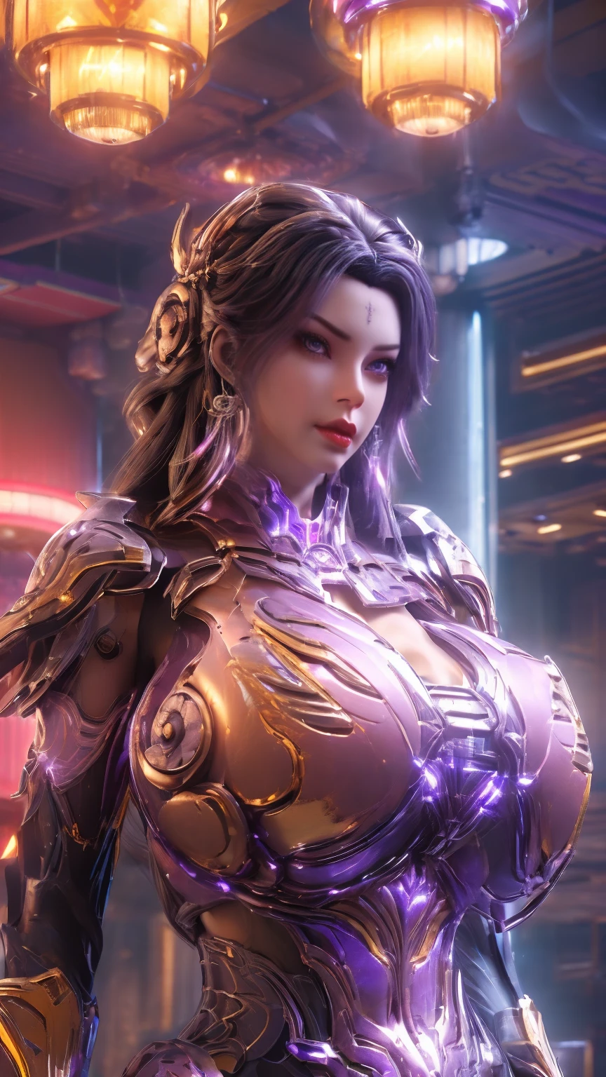 UPPER BODY,SOLO,(PHOENIX GOLD HELM), (GIGANTIC FAKE BREAST,CLEAVAGE,MUSCLE ABS:1.5), (PURPLE SHINY SCI-FI MECHA CROP TOP:1.5), (BLACK MECHA SKINTIGHT LEGGINGS:1),(SLENDER BODY MATURE WOMAN), SWEATY BUSTY BODY, (LOOKING AT VIEWER:1.3),(PORTRAIT:0.8),(HALLROOM OF FUTURISTIC SPACE STATION:1), (PHOTOREALSITIC:1.4), (ULTRA-DETAILLIERT), (TOP-QUALITY), (BEST SHADOWS), (​MASTERPIECE), BRIGHT LIGHT IN ROOM, HYPER TEXTURE, (4X MSAA), ((UNREAL ENGINE 5 RENDER)), PHYSICALLY-BASED RENDERING, ULTRA HIGHT DEFINITION, 16K, 1080P.