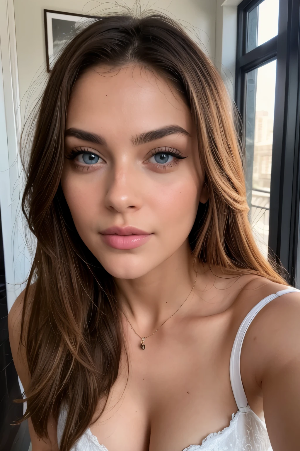 A instagram selfie photo of a beautiful woman, hd, high detailed