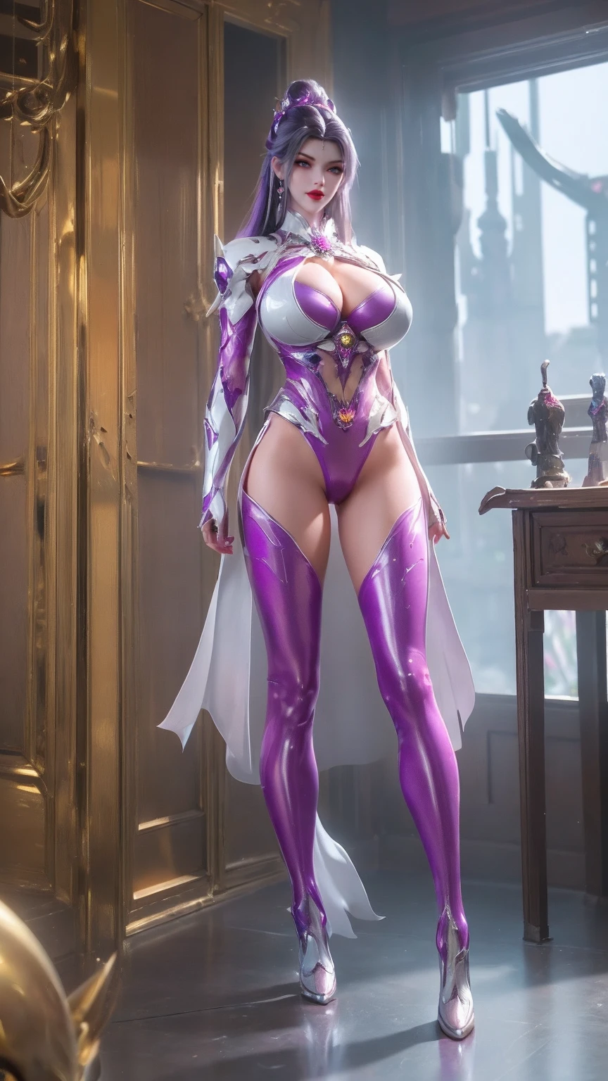 UPPER BODY,SOLO,(PHOENIX HELM), (GIGANTIC FAKE BREAST,CLEAVAGE,MUSCLE ABS:1.5), (PURPLE,MAGENTA SHINY, NSFW, FUTURISTIC MECHA SCI-FI, SKIMPY BIKINI ARMOR:1.5), (WHITE MECHA SKINTIGHT LEGGINGS:1.5),(SLENDER BODY MATURE WOMAN:1.5), (NSFW SWEATY BUSTY BODY:1.5), (LOOKING AT VIEWER:1.3),(PORTRAIT:0.8),(HALLROOM OF FUTURISTIC SPACE STATION:1), (PHOTOREALSITIC:1.4), (ULTRA-DETAILLIERT), (TOP-QUALITY), (BEST SHADOWS), (​MASTERPIECE), BRIGHT LIGHT IN ROOM, HYPER TEXTURE, (4X MSAA), ((UNREAL ENGINE 5 RENDER)), PHYSICALLY-BASED RENDERING, ULTRA HIGHT DEFINITION, 16K, 1080P.