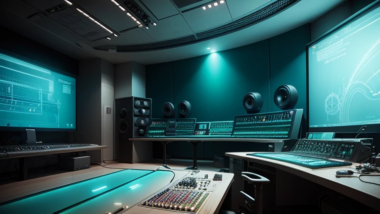 fantasy recording super studio teal lights