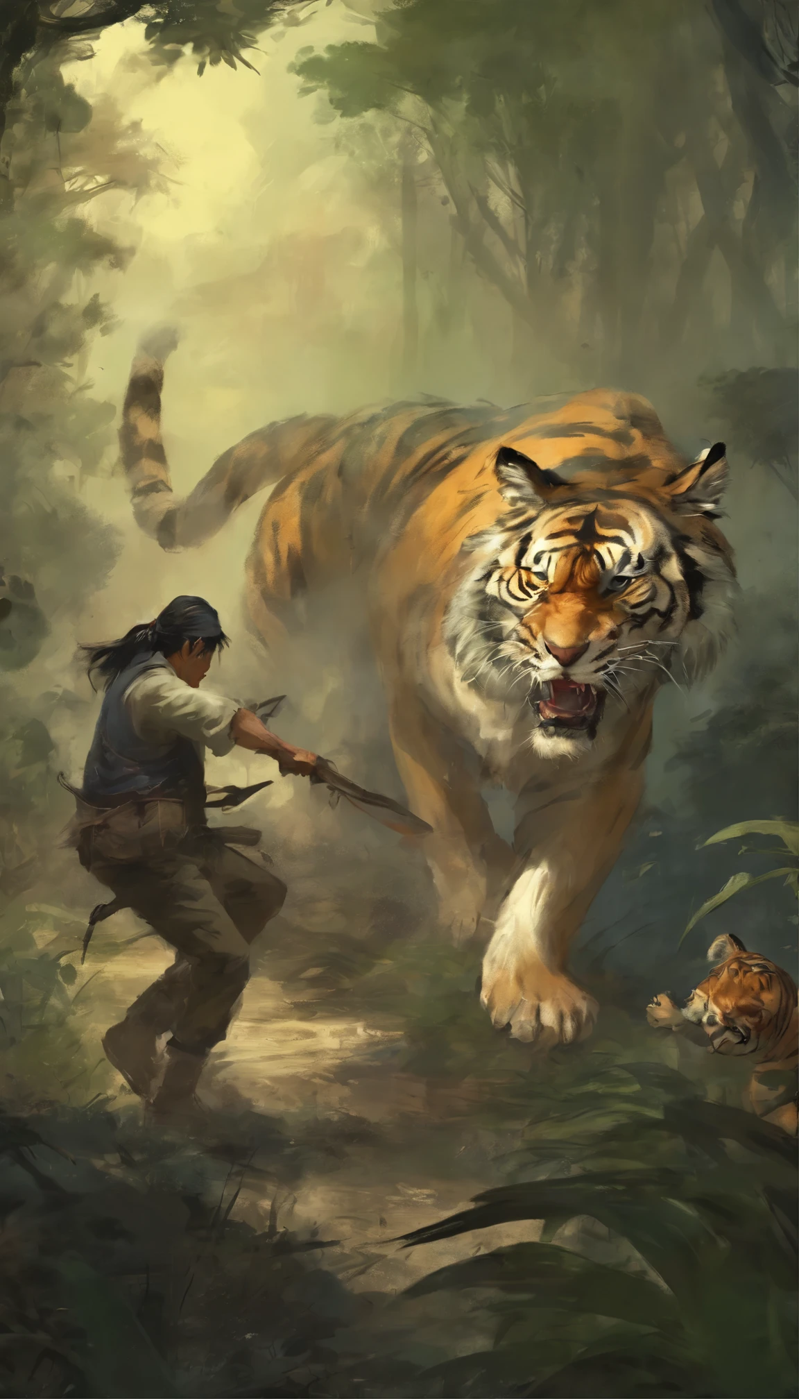 Chinese farmers fight tigers in forest