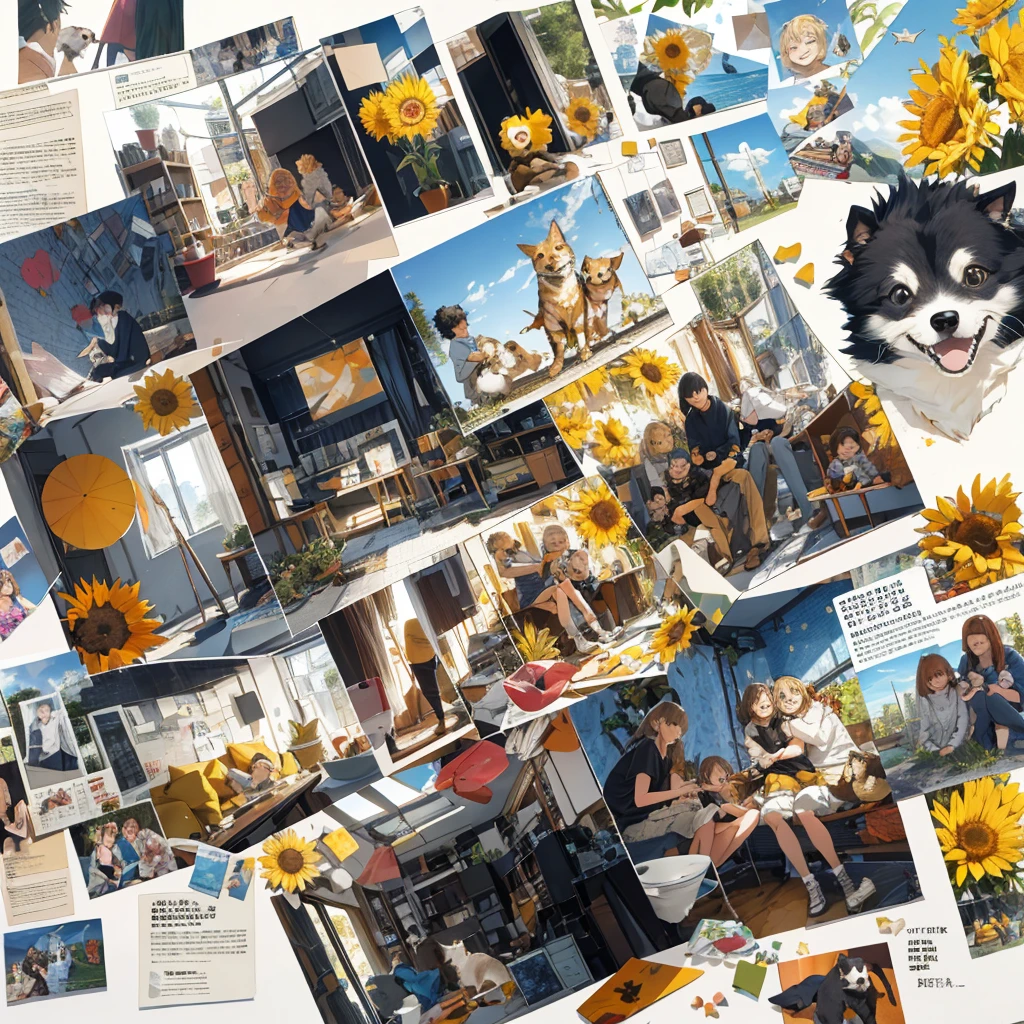 disorganized, High resolution, Super detailed, (pets and family:1.3), (Looks like fun, happy, Sunny, Sunny:1.2)
break
, Scrapbooking, memory storage, creative layout, Mixed Media Collage, Personal storytelling, Artistic documentation, keepsake albums
break
, whirlpool, angular shape, dynamic movement, Bold geometry, Fragmented shapes, striking contrast, modernist influence
break
飼い主と犬