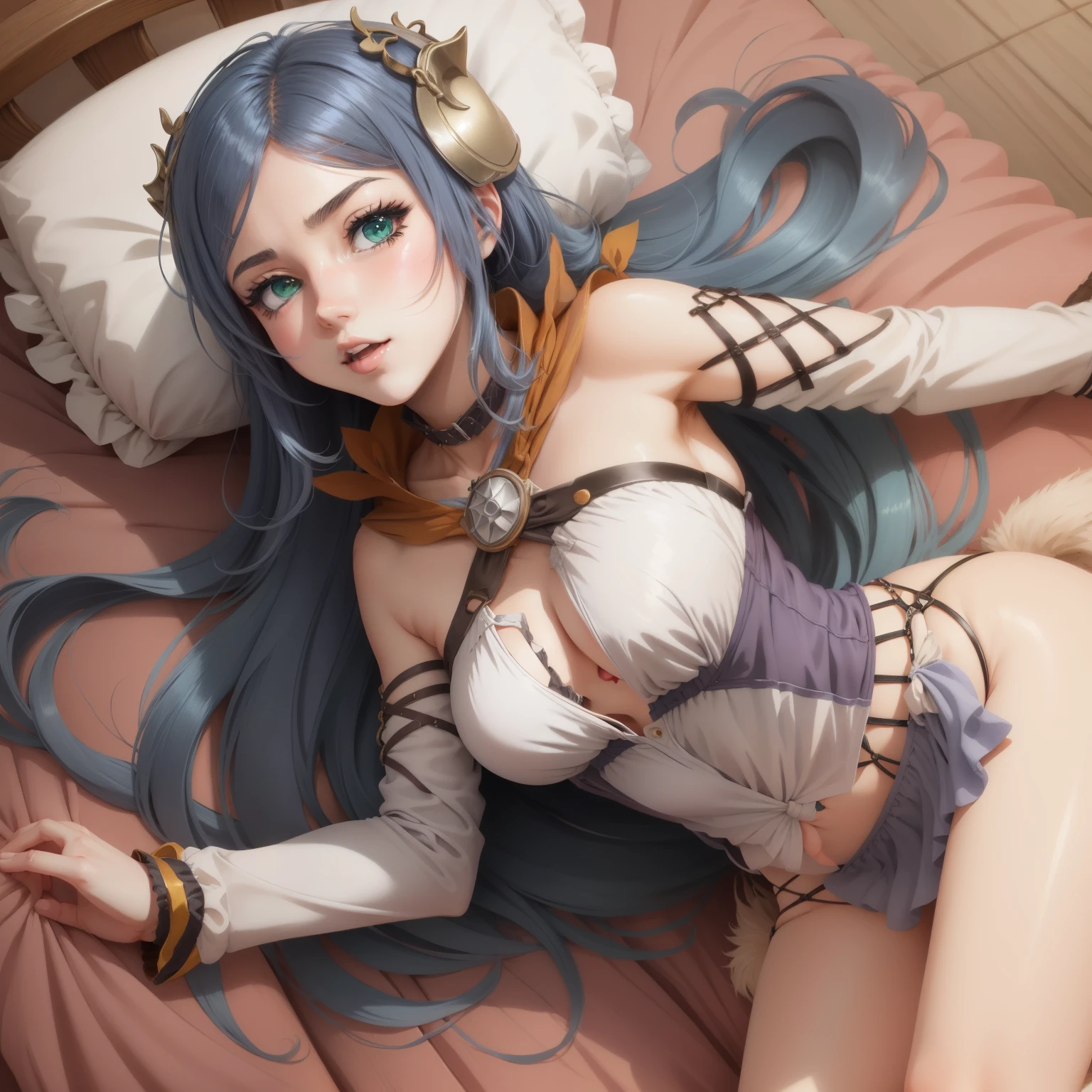 Paddra Nsu Yeul dans Final Fantasy XIII-2, Allongé sur un lit, position TWERK, topless, MILF, vraiment gros boobasterpiece), anime girl avec de gros seins, séduisante fille d’anime, Ilya Kuvshinov. 4 km, [ Art numérique 4 km ]!!, Style Anime 3D réaliste, Jolie fille d’anime, Artgerme extrêmement détaillé, Oppai, Style anime 4 K, Rendu photo réaliste Anime girl, Anime hyper réaliste, style anime. 8k