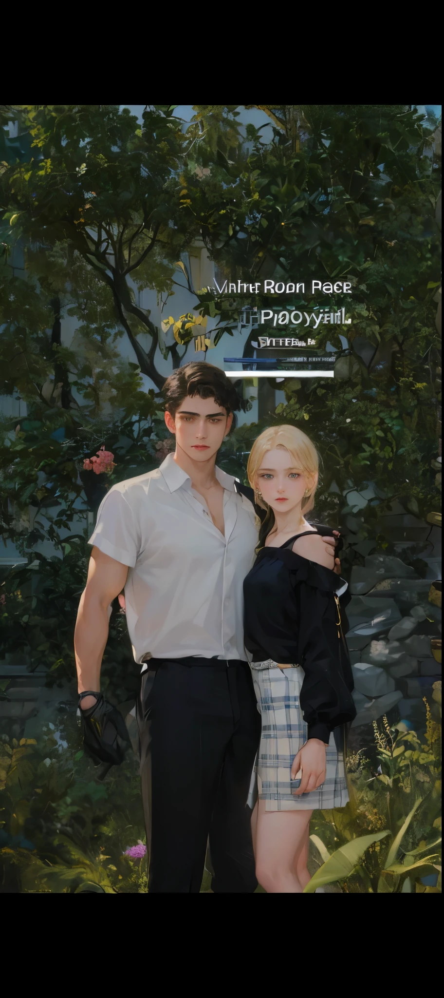 ((looking at the viewer)), (cinematic, best quality, UHD), ((oil painting)), ((official art)), (absurd, high resolution, ultra-detailed), (a boy and a girl), two people, delicate face, dark yellow hair, black hair, short hair, mother of messy long hair, rebellious, baroque, long sleeves, elegant, colorful, more detailed, upper body