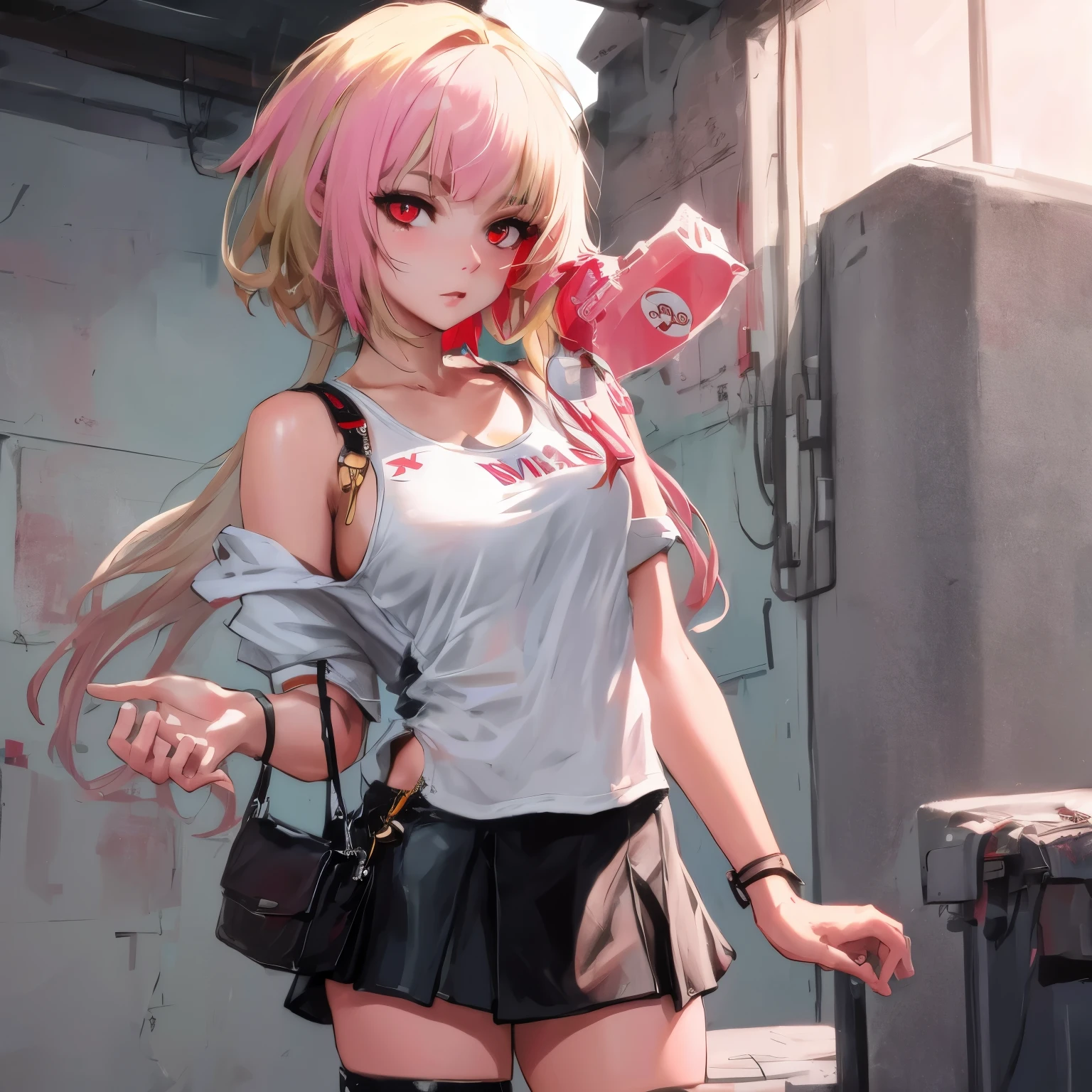 anime in a short skirt and top posing for a picture, seductive Menina, anime style 4 mil, anime foda 8k, attractive Menina anime Kuvshinov. 4 mil, Melhor Anime 4K Konachan Wallpaper, anime, guweiz no pixiv artstation, cyberpunk anime, papel de parede de anime 4k,