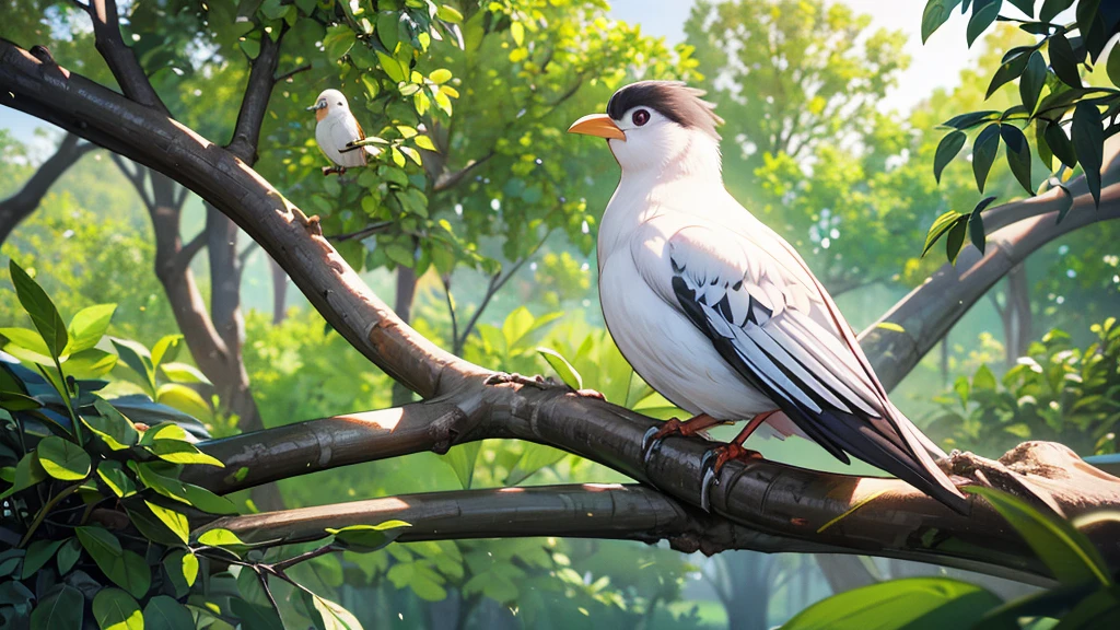 The Forbes Diamond Bird in the Tree is the protagonist of a natural and realistic rendering, fotorrealista altamente detalhado, Render the background, Arte conceptual fotorrealista, hyperreal rendering, red realistic 3 d render, Bird Society, photorealistic image, fotorrealista altamente detalhado, hyper realistic detailed rendering, Realistic detailed images, super detailed render, high quality rendering