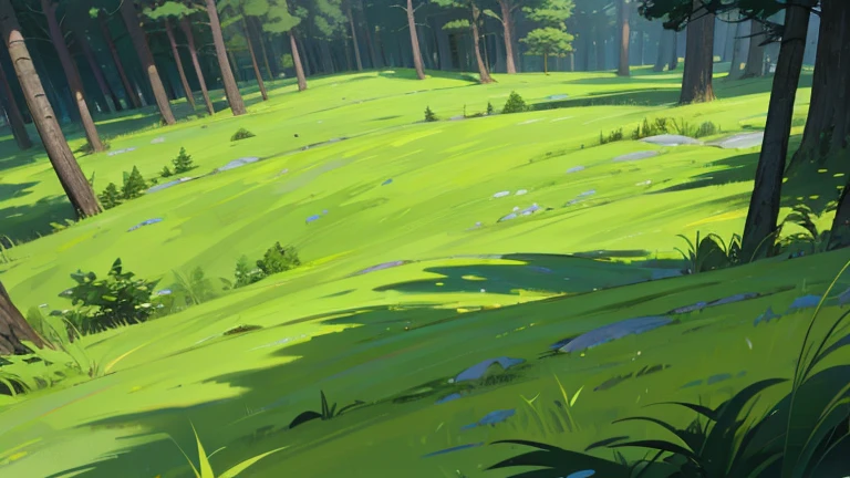 Dense forest and empty grass map