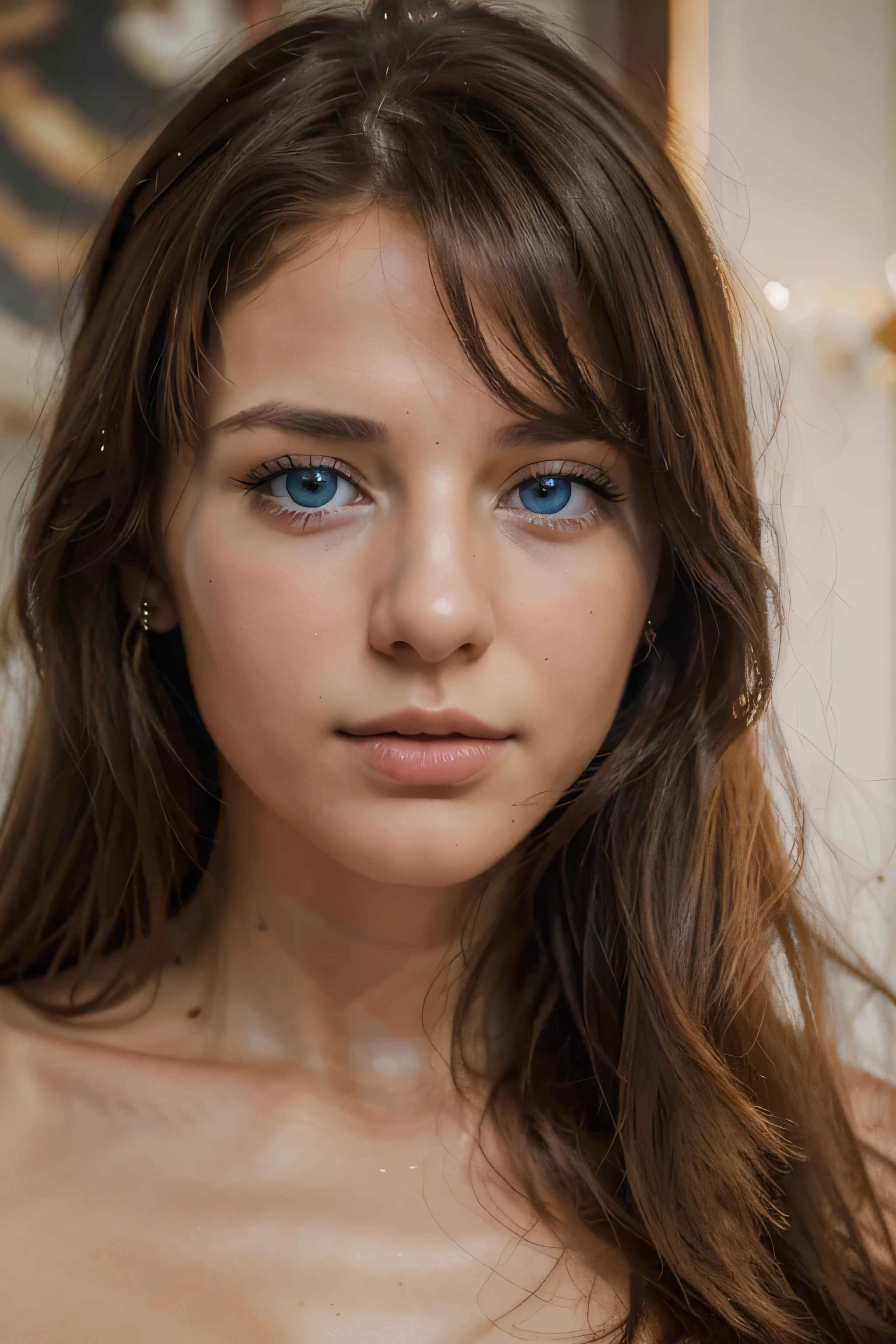 ( (8k:1.27), top quality, masterpiece, super high resolution:1.2) Photo of a cute Italian woman (beautiful:1.1) blue eyes, brunette, perfect body, sweet face