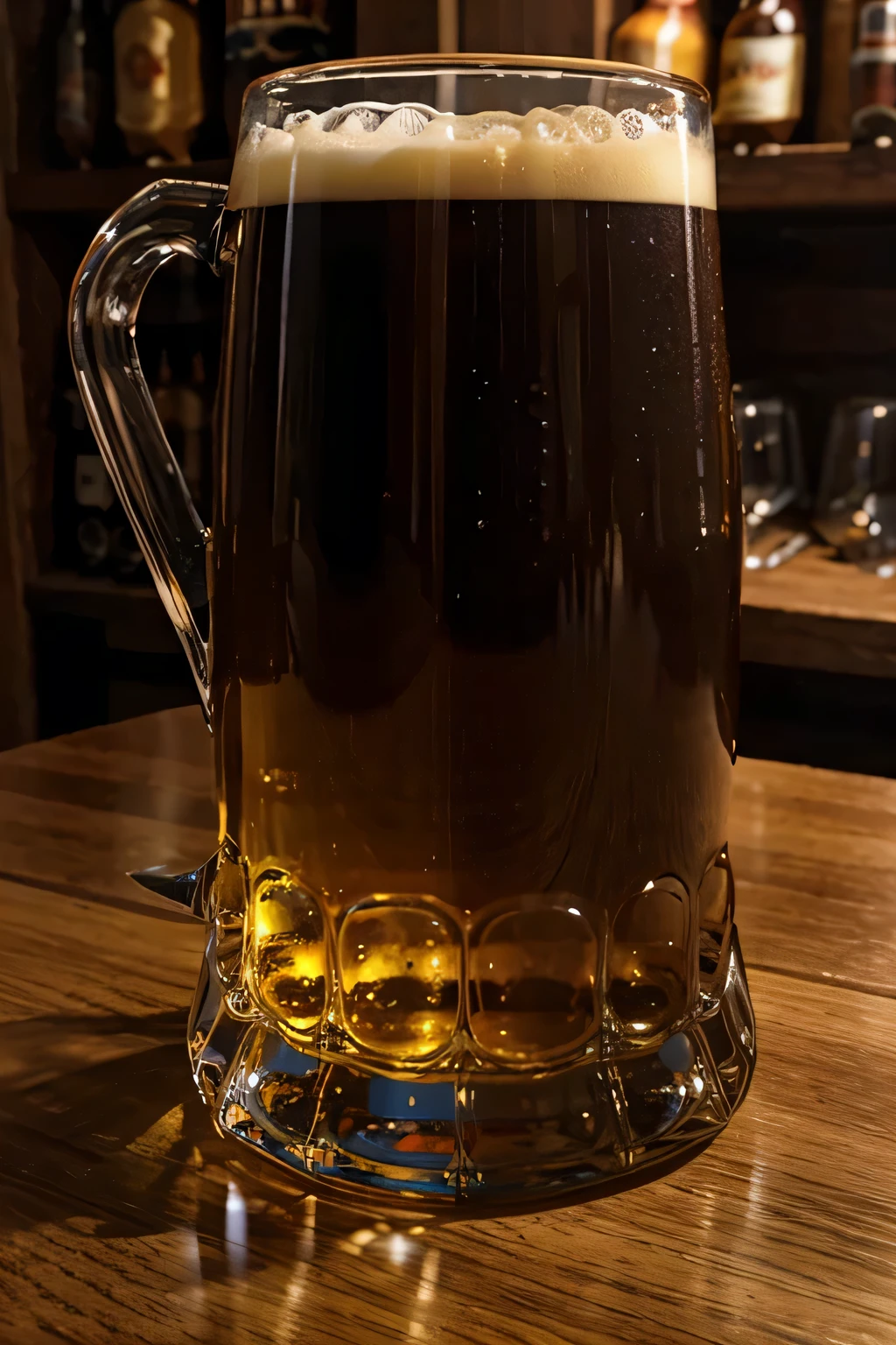 beer bootlet front view, tankard glass, beer mug, 