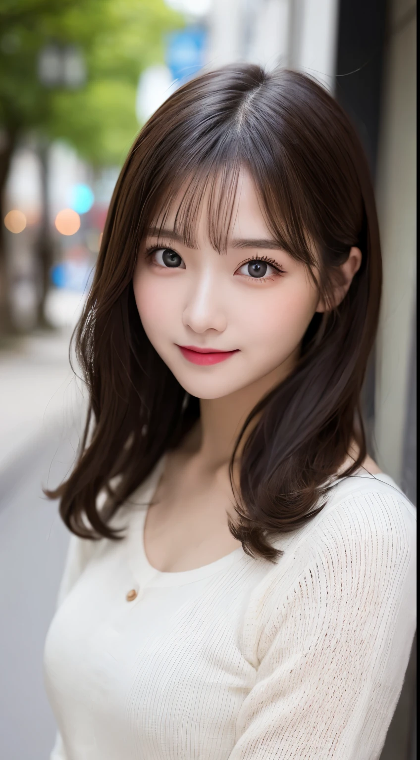 table top, highest quality, shape, Super detailed, finely, High resolution, 8k wallpaper, 完璧なダイナミックな構shape, beautiful and detailed eyes, Gorgeous and stylish black fluffy latest trend Tokyo winter clothes,ランダムなcute髪,small breasts,natural color lip, bold sexy pose,smile、20 year old girl、cute、sexy shot looking at camera,Always blur the background,perfect and beautiful face,Take only the face,beautiful and detailed face、slim face and style,Big eyes、Do gal makeup,real photos