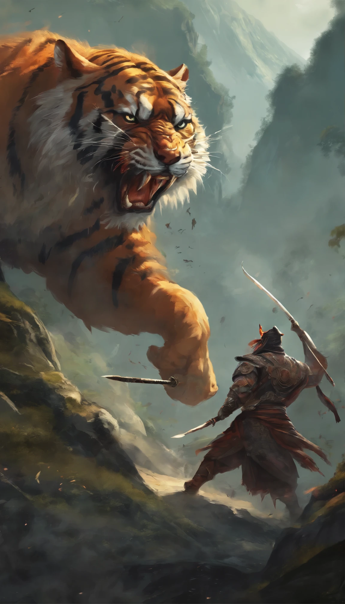Samurai vs Tiger Man