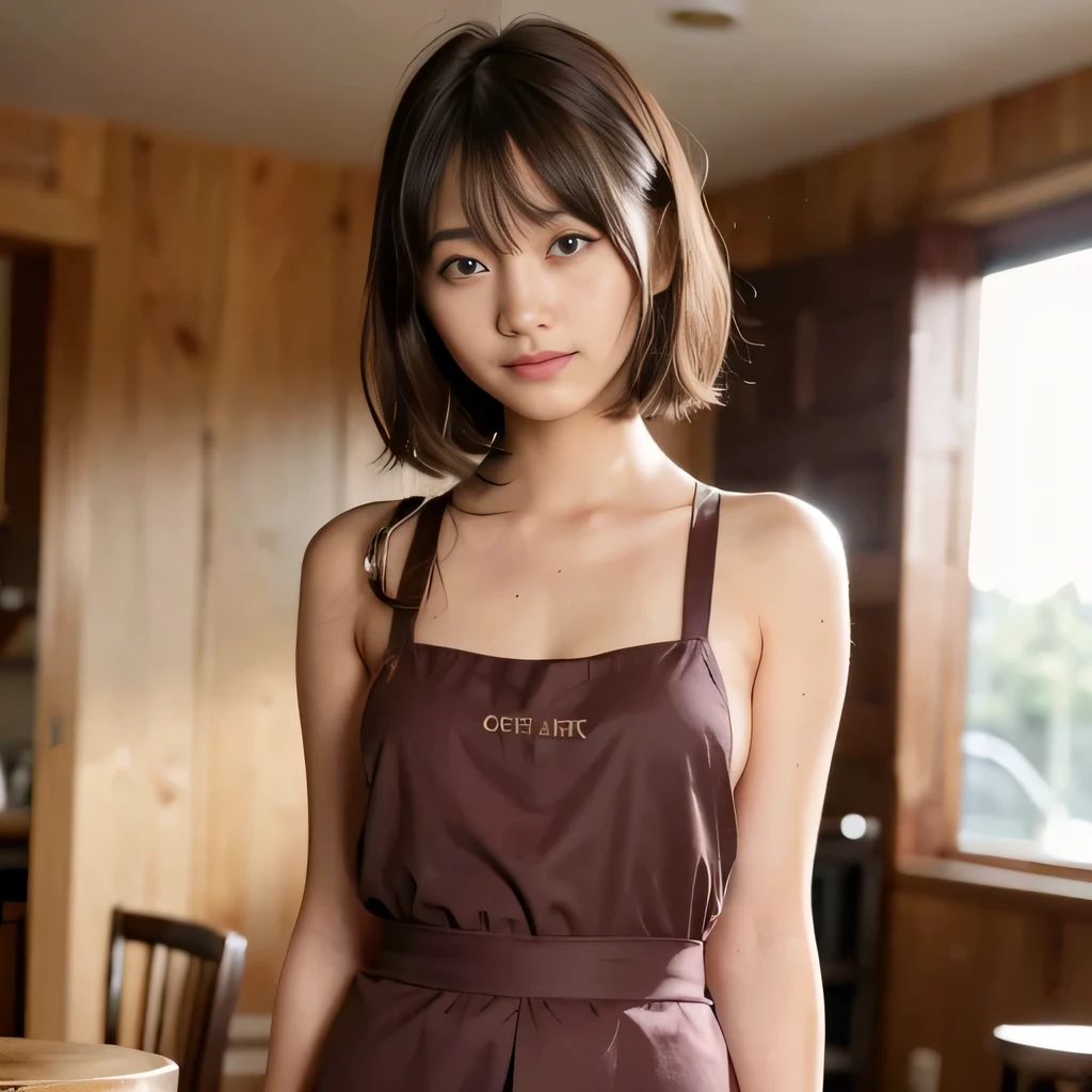 (coffee shop)、High image quality/ultra high definition、girl、slender、(20-year-old)、(No bra、No shirt、Direct photo Wearing a short apron)、(no skirt)、((Cute Smile))、high contrast、(realism:1.4)、looking at the camera、(flash)、Upper body、beautiful breasts、Anatomically accurate body、narrow eyes、Are standing、((dark red short apron:1.2))、cleavage、(cute smile)、short hairstyle、
Waiting for you to start