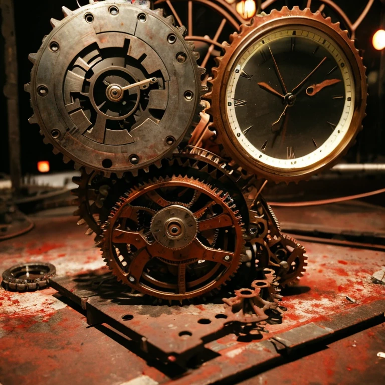 gear,clock,sphere,complicated,aggregation,huge,mechanism,mechanical,Blood,eat people,distortion,crack,Runaway,frenzy,Blood,rust,Weapons of Death,