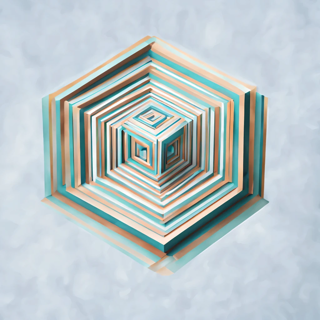 Optical illusion art,Four-dimensional space,digital matrix